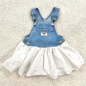 OshKosh B’Gosh Denim Overall Dress sz 12 mos 👗